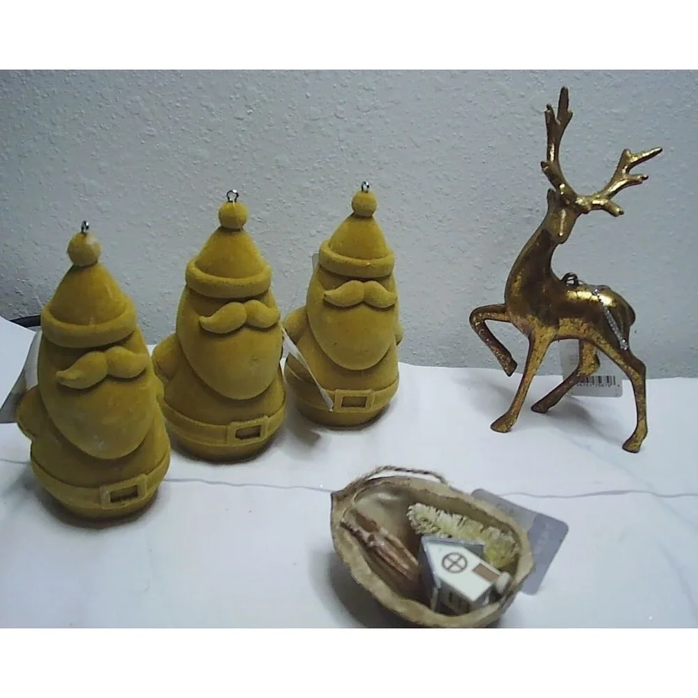 Target Wondershop Woodland Gnome Christmas Ornament Lot of 5 NWT